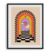 Retro-Futuristic Forms Canvas Wall Paintings